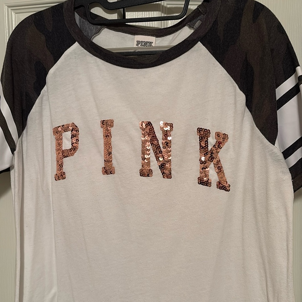 Pink Ringer Tee large